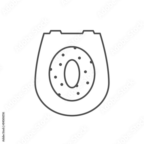 Cat toilet training line icon
