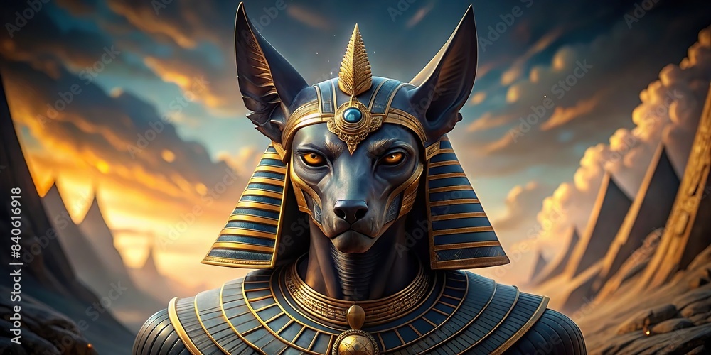 Portrait of God Anubis, Egyptian mythology , Anubis, Egyptian, god ...