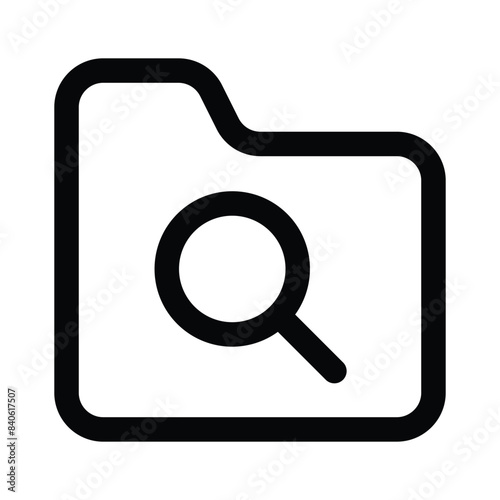 Folder searching icon design isolated on white background