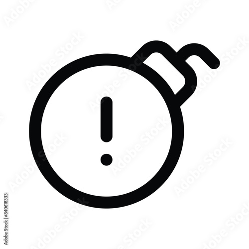 Well designed icon of bomb, explosive material
