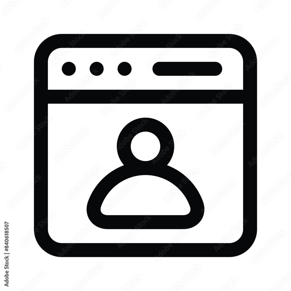 User website account icon design in modern style User website account icon design in modern style