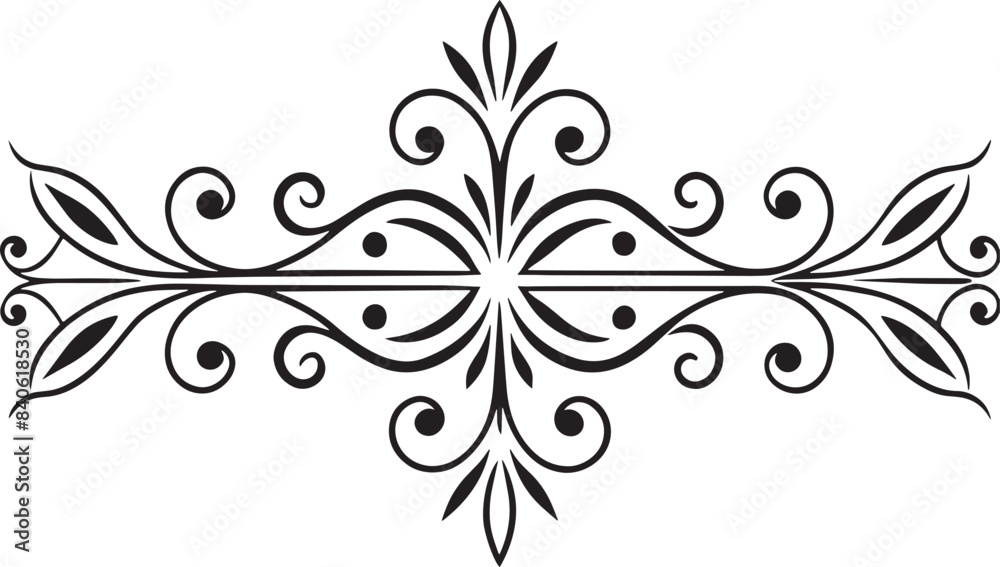 abstract floral ornament illustration black and white abstract floral ornament illustration black and white