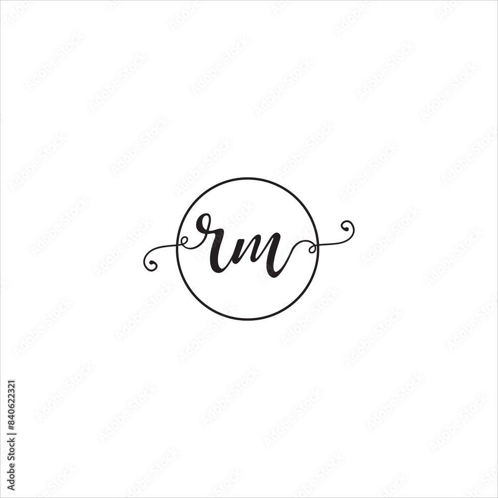 RM Logo Design Vector, Initial Letter MR, Alphabet letter icon logo RM, letter RM logo, Monogram RM Logo



