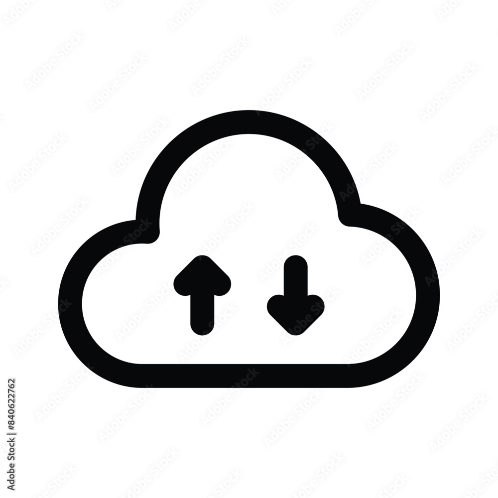 Cloud transfer vector design isolated on white background Cloud transfer vector design isolated on white background