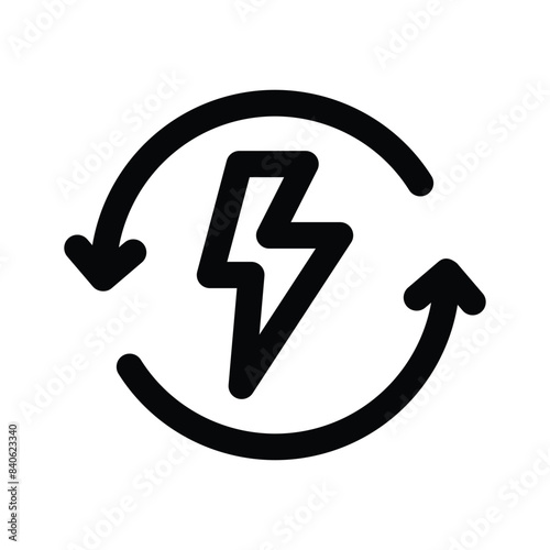 Creatively crafted recycle energy icon design in modern style
