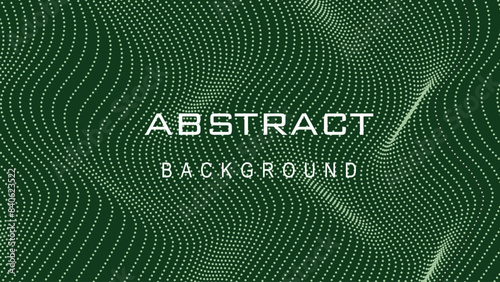 Abstract Waving Particle Technology Background Design, Digital background, Futuristic vector illustration, Abstract wave moving dots flow particles, hi-tech and big data background design.