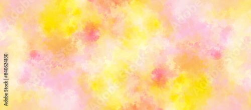 Abstract pink and orange  watercolor macro texture background. yellow pink background with watercolor alpha grunge texture. 