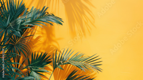 Summer nature background abstract concept. Yellow tone color. Generative ai.