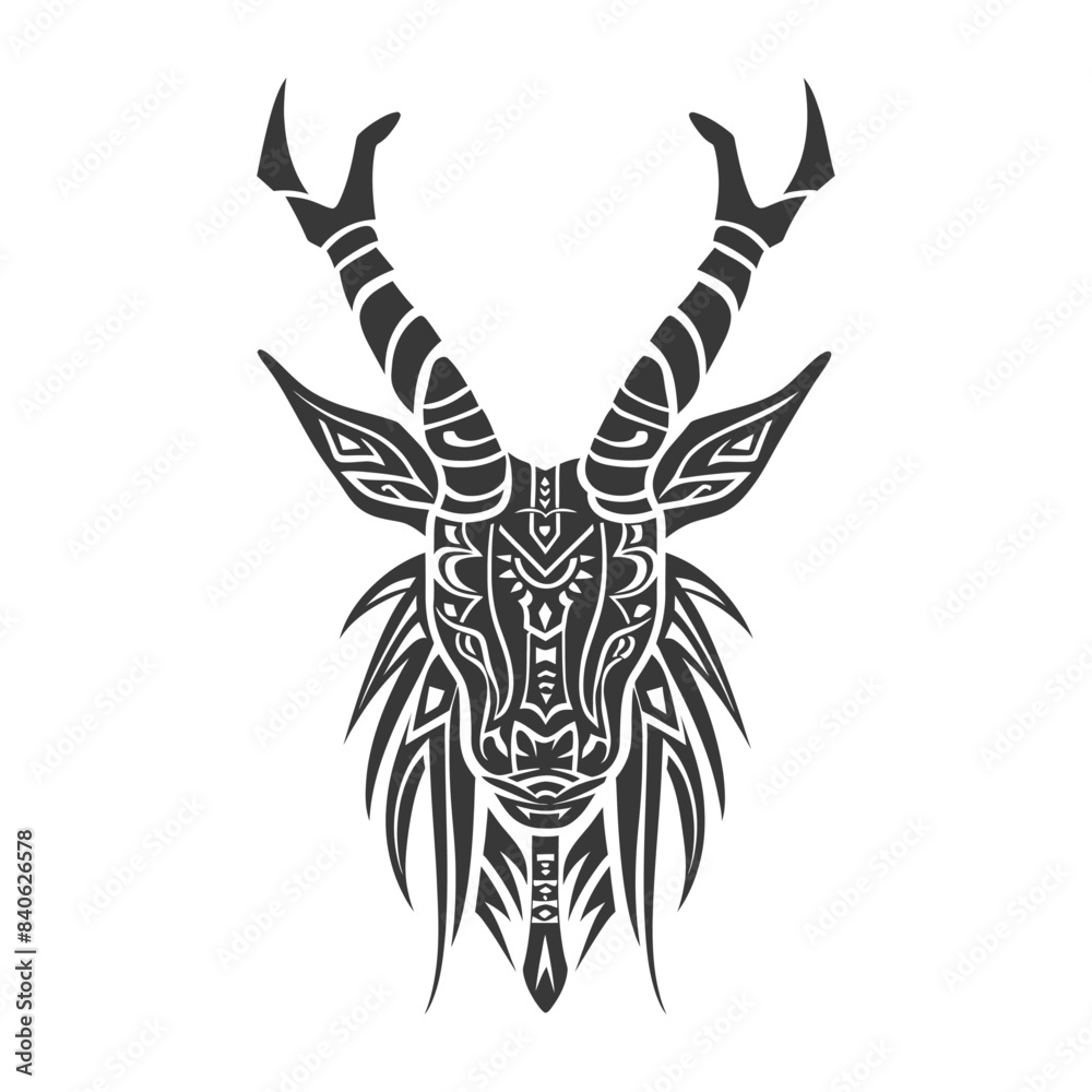 silhouette tribal animal head only using Aztecs style black color only silhouette tribal animal head only using Aztecs style black color only