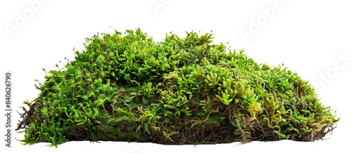 Lush, vibrant green moss, cut out