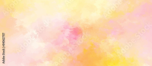 Abstract pink and orange  watercolor macro texture background. yellow pink background with watercolor alpha grunge texture. 