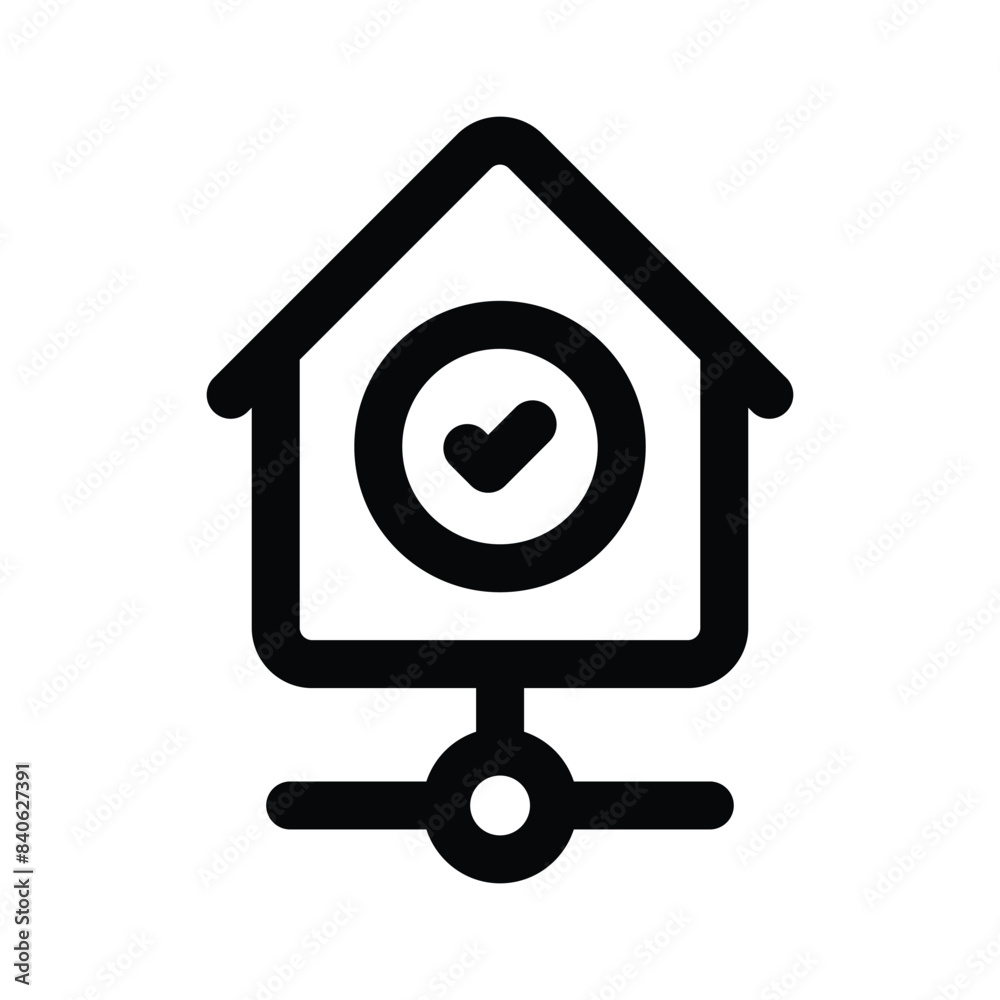 Download this creative icon of secure home network, ready to use vector Download this creative icon of secure home network, ready to use vector