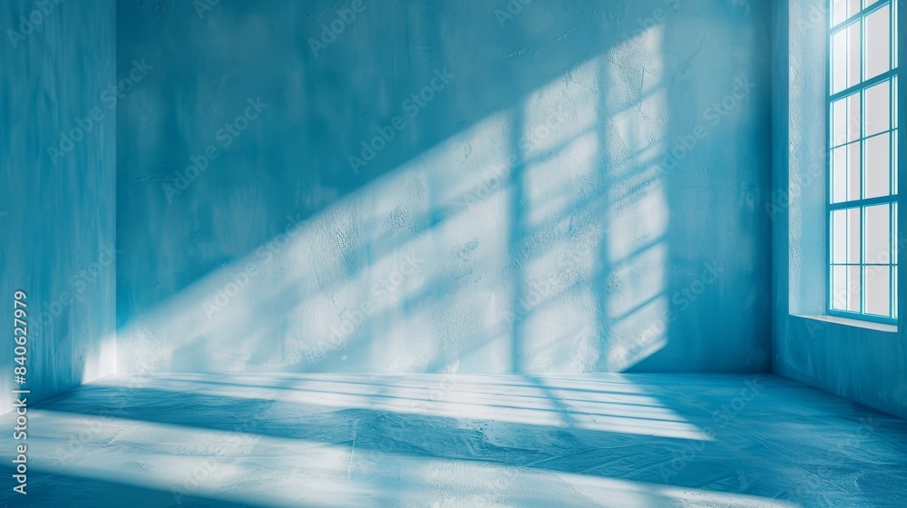 Light Streaks Through a Window in a Blue Room Light Streaks Through a Window in a Blue Room