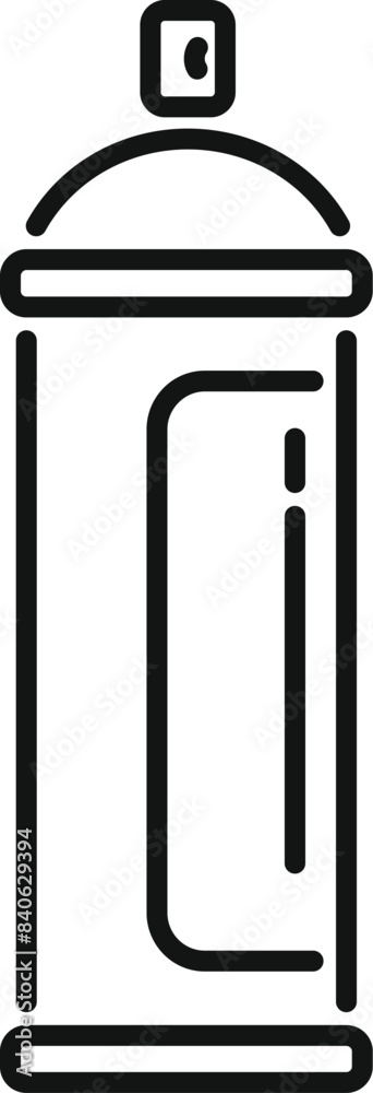 Vector outline drawing of a simple, modern aerosol spray can, ideal for icons and graphic design Vector outline drawing of a simple, modern aerosol spray can, ideal for icons and graphic design