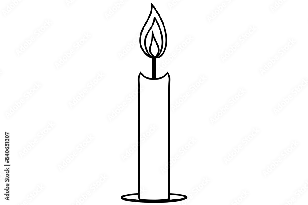 candle line art silhouette vector illustration candle line art silhouette vector illustration