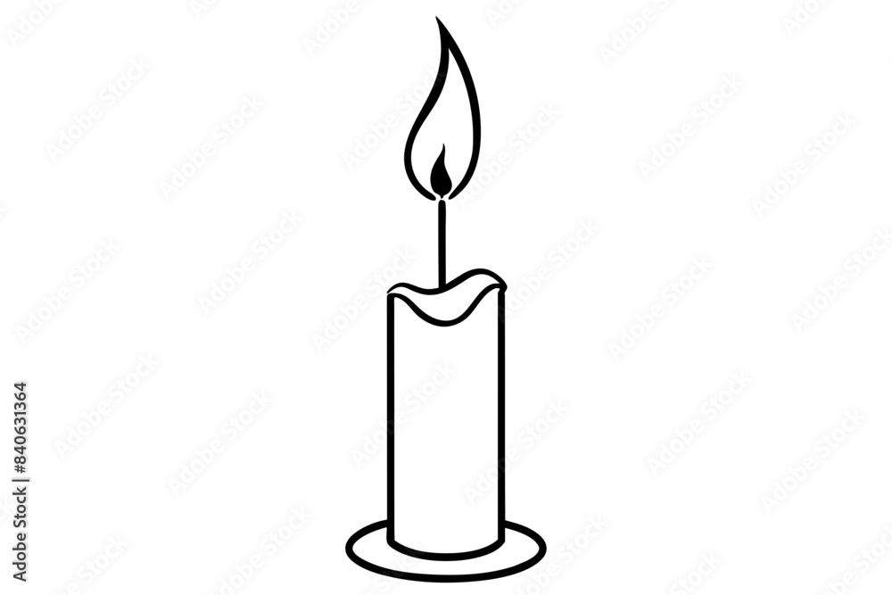 candle line art silhouette vector illustration candle line art silhouette vector illustration
