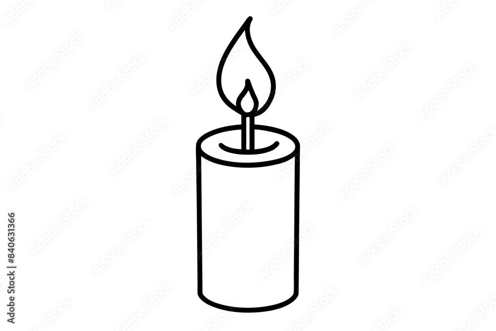 candle line art silhouette vector illustration candle line art silhouette vector illustration