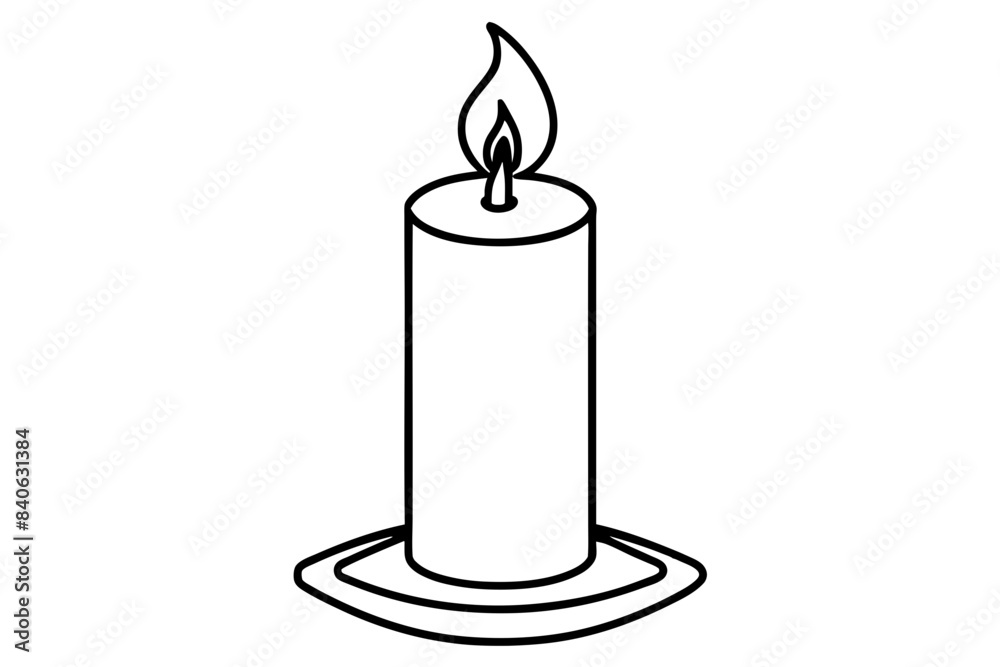 candle line art silhouette vector illustration candle line art silhouette vector illustration