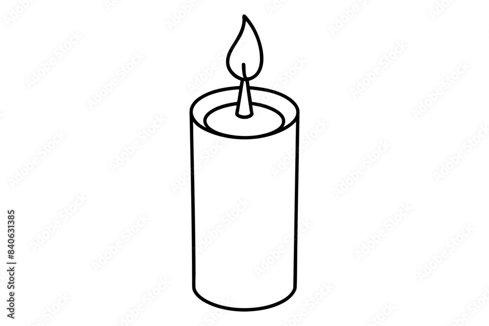 candle line art silhouette vector illustration candle line art silhouette vector illustration