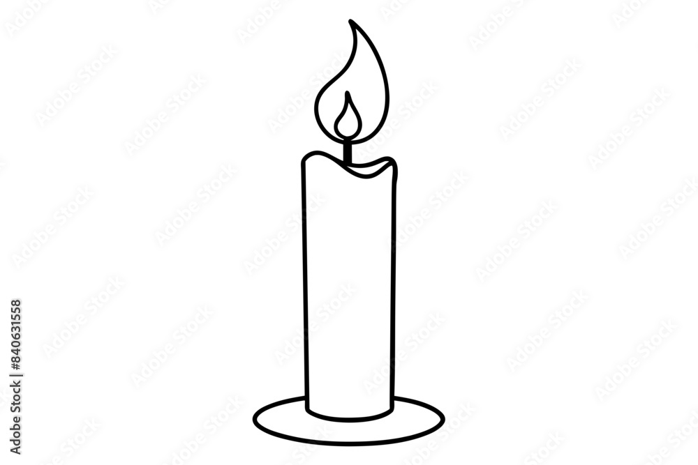 candle line art silhouette vector illustration candle line art silhouette vector illustration