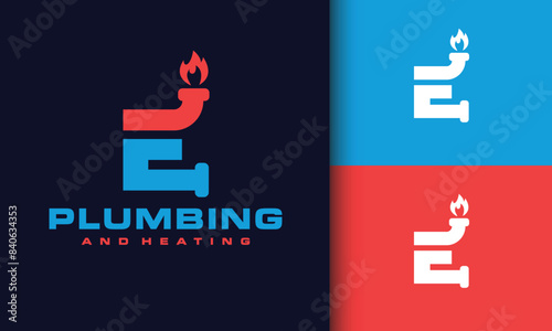 letter E plumbing and heating logo