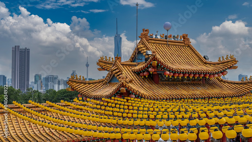 Photography The beautiful tiled roof of the Chinese temple