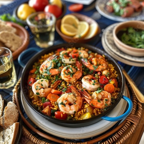 Seafood Paella with Fresh Shrimp photo
