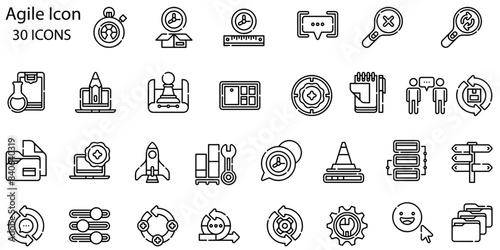 Agile Icons , vector
