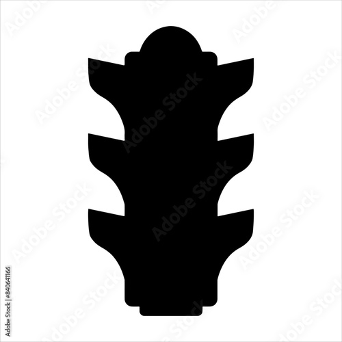 Traffic light silhouette isolated on white background. Traffic light icon vector illustration design. photo