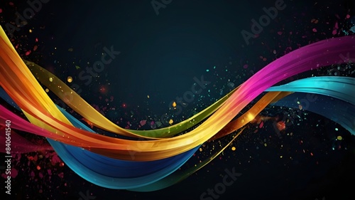 Granater AI  Colorful abstract wave wallpaper with vibrant hues and flowing patterns, creating a visually captivating design.