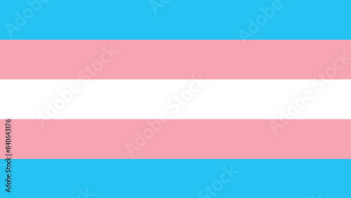 Transgender flag. Pride Flag. LGBT+ colored flag. Pattern. Pride Parade. Multicolored LGBT+ linear flag. 