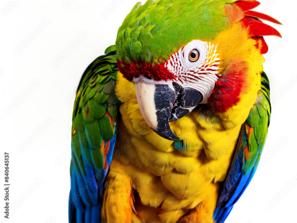 Naklejka premium stunning macaw showcasing its vibrant and colorful plumage