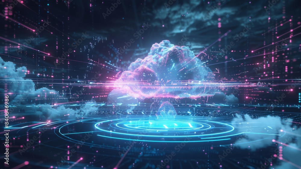 Fototapeta premium futuristic web design , future of web development