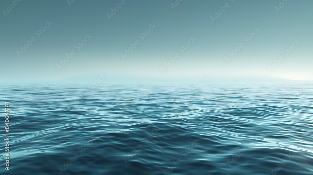 Calm ocean waves with a hazy sky Calm ocean waves with a hazy sky