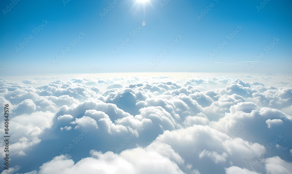 Fototapeta premium view of clouds over the clouds