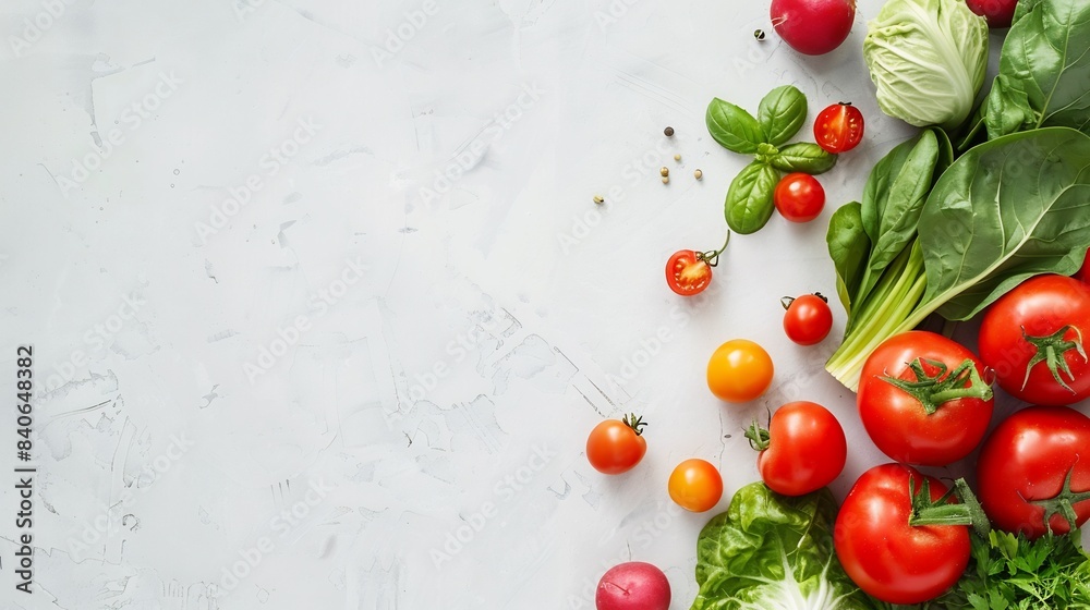 Healthy food concept. Flat lay with copy space Healthy food concept. Flat lay with copy space