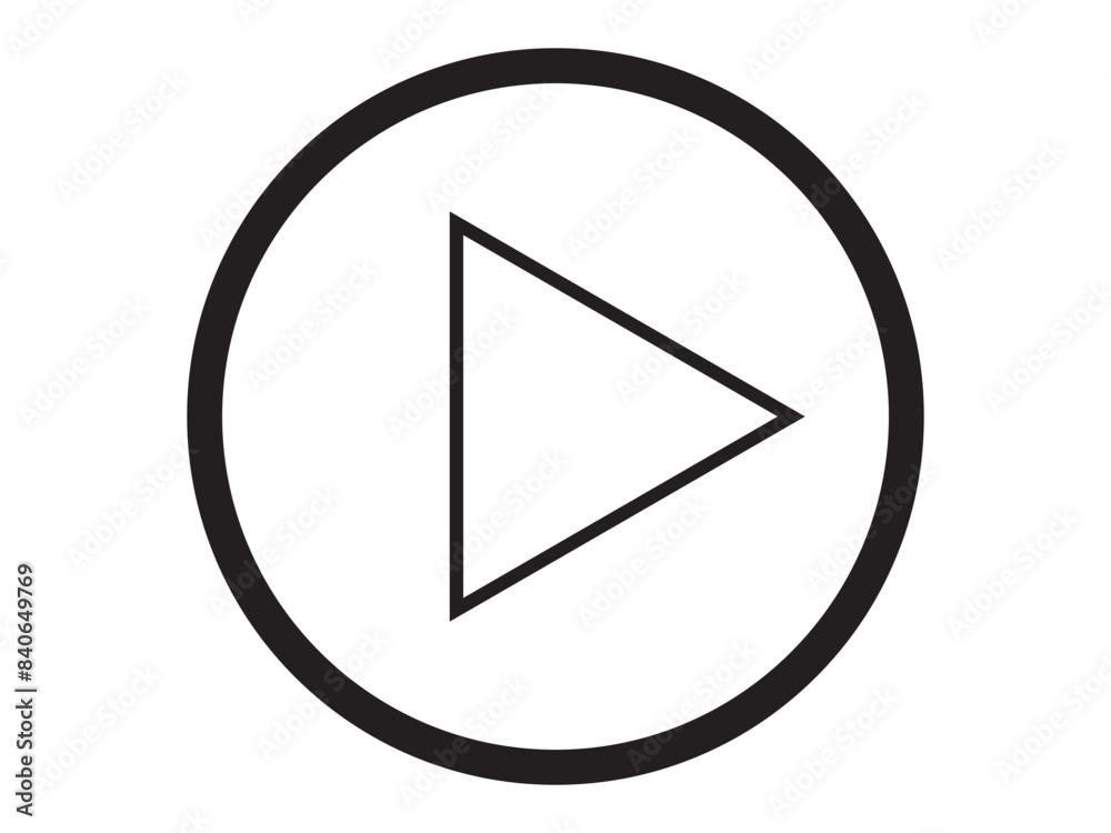 Play button icon. player icon. Video play button symbol on white background. vector illustration. Play button icon. player icon. Video play button symbol on white background. vector illustration.