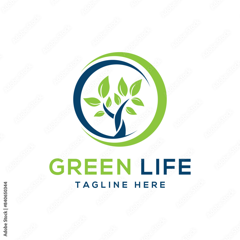 Green Tree Modern minimal creative logo design template Green Tree Modern minimal creative logo design template