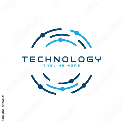 Technology Logo design creative modern minimal for tech business and industry