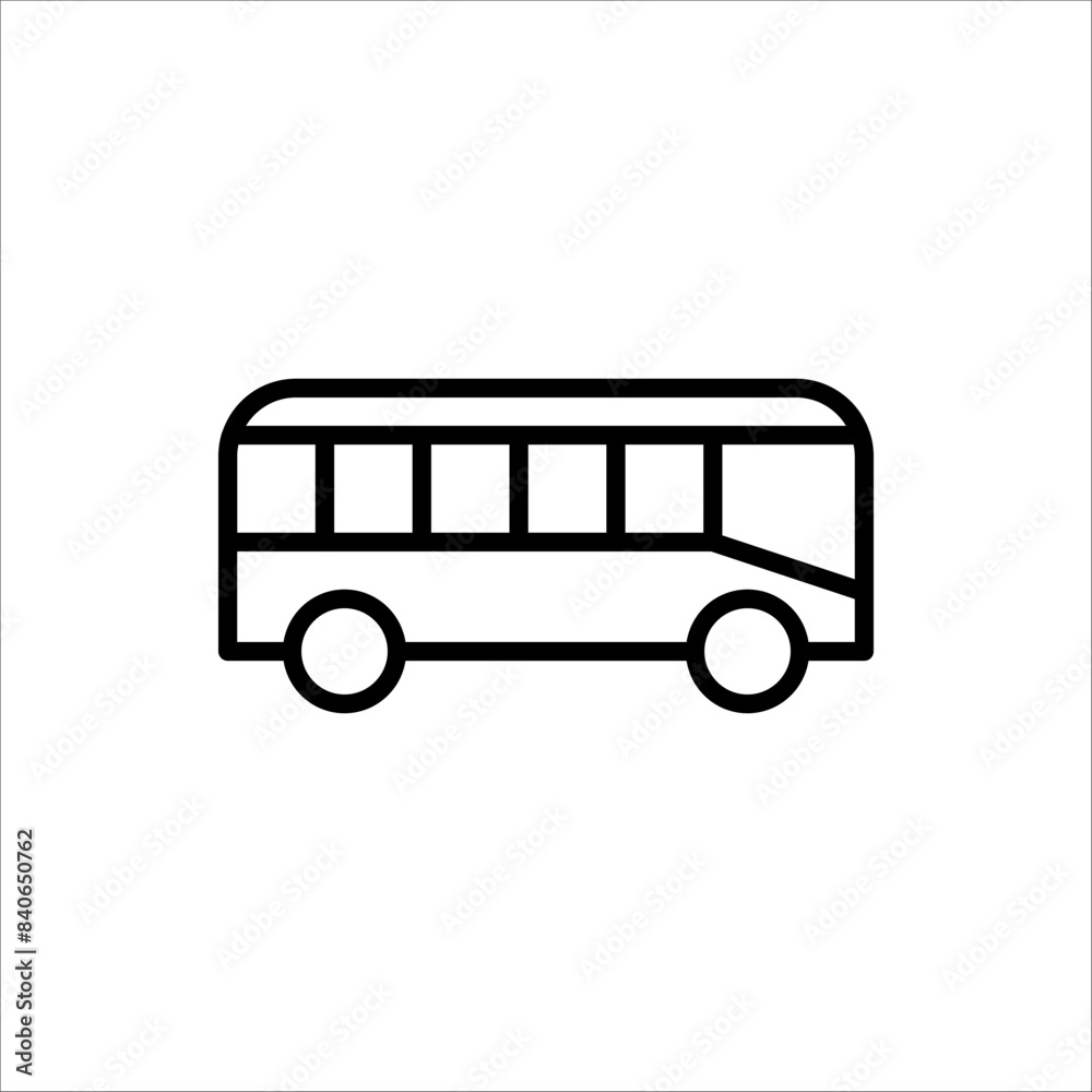 Bus icon. bus vector illustration for web design, isolated on white background.