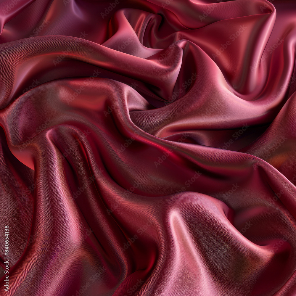 Fototapeta premium smooth, luxurious silk fabric in a deep crimson color