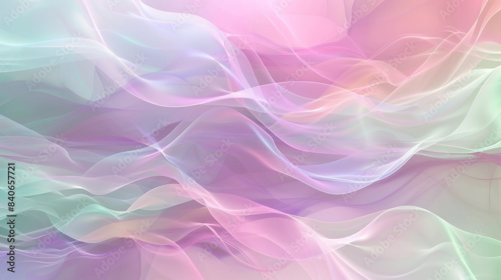 A soft, pastel-colored abstract background with flowing lines and curves in shades of pink, lavender, and mint green. The delicate patterns create a calming and serene visual effect A soft, pastel-colored abstract background with flowing lines and curves in shades of pink, lavender, and mint green. The delicate patterns create a calming and serene visual effect