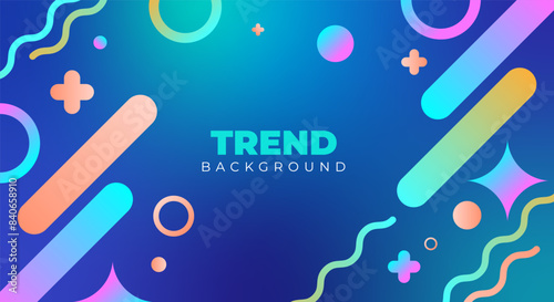 Creative gradient geometric trend background
