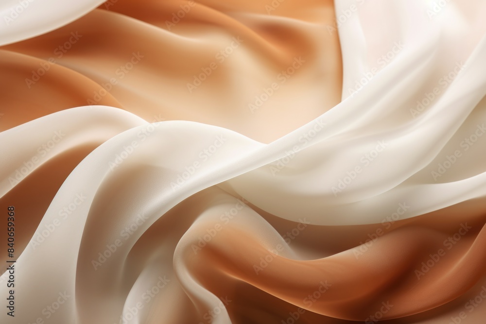 Fototapeta premium A detailed view of woven fabric with contrasting white and brown threads