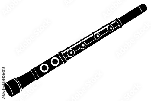  aria flute silhouette vector illustration