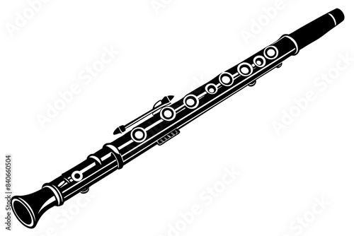  aria flute silhouette vector illustration