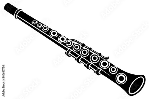  aria flute silhouette vector illustration