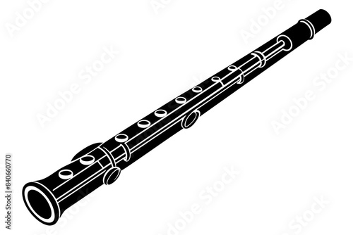  aria flute silhouette vector illustration