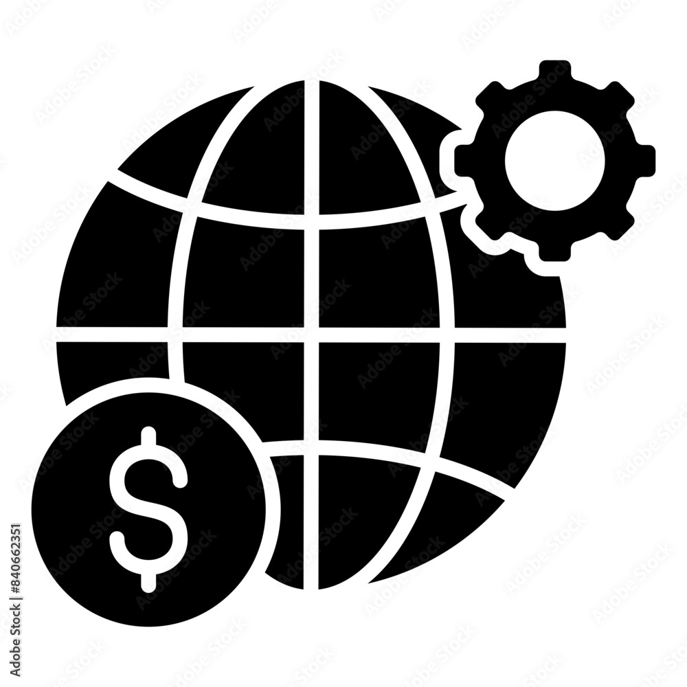 Global Financial System Icon Element For Design Global Financial System Icon Element For Design