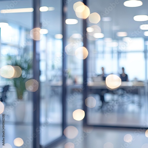 Wallpaper Mural Office Scene Blurred Lights, Modern Workspace, Abstract Background, Contemporary Design, Bright Bokeh, Professional Setting Torontodigital.ca